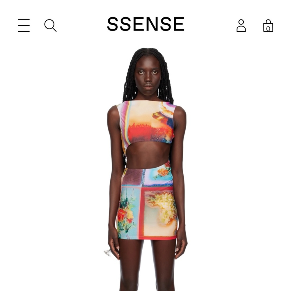 JEAN PAUL GAULTIER
Multicolor 'The Asymmetrical Scarf' Minidress
